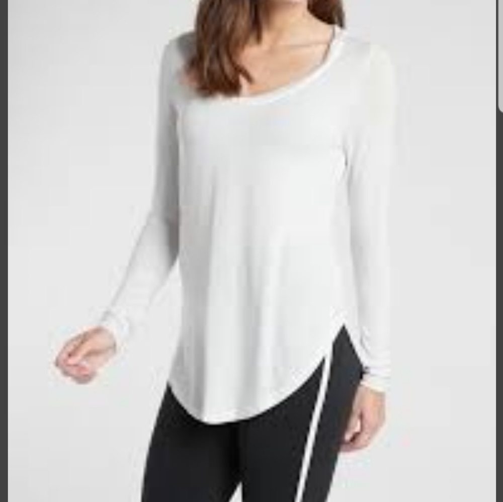Athleta Women's Long Sleeve Tee - White